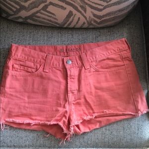 J Brand coral jean shorts size 28
